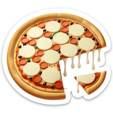pizza con tantissima mozzarella  sticker
