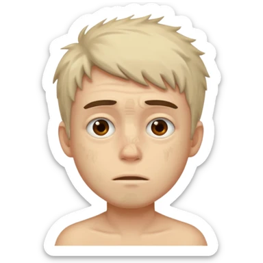 drug addicted boy tired rough scruffy sticker