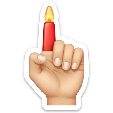 Middle finger poking out & curled  sticker