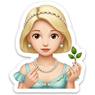 Pearl String Girl sticker