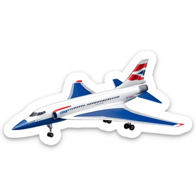 Concorde - British Airways (Model Year: 2020) (Iconic colour: White with blue and red) sticker