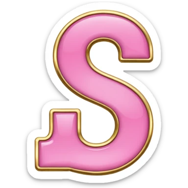 number four in pink and golden  sticker