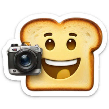 toast with camera sticker