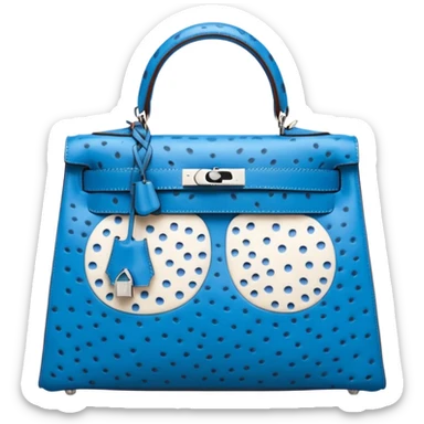 hermes kelly sellier ostrich palladium hardware white sticker