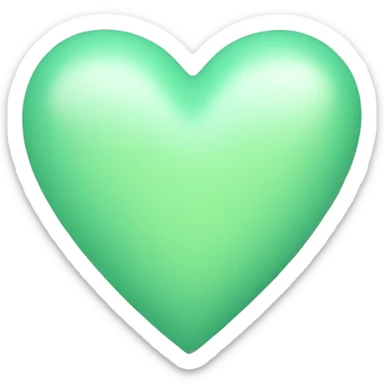 pastel green heart sticker