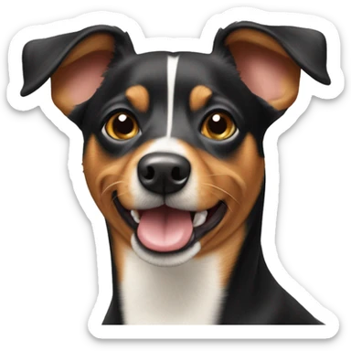 Zwergspitz rehpinscher mix sticker