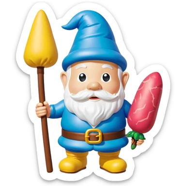   jeff koons style SPAM meat garden gnome inflatable  art sticker