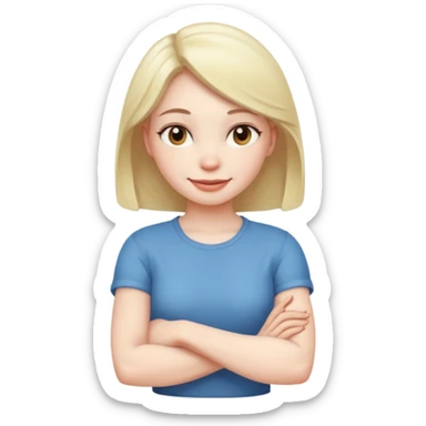 Girl with arms crossed  sticker