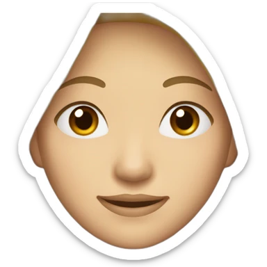 asian blond woman smiling brown eye sticker