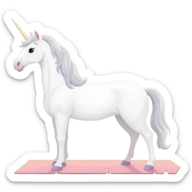 yoga unicorn sticker