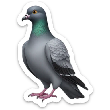 pigeon in gangsta clothes sticker