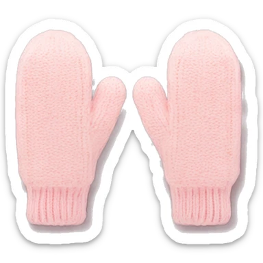 baby pink mittens cozy sticker