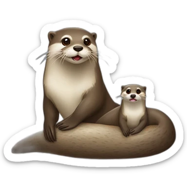 loutre avec une tortu sticker