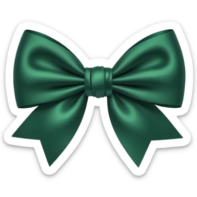 
dark green bow sticker