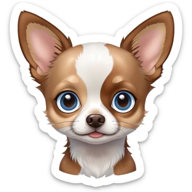 Merle chihuahua blue eye sticker