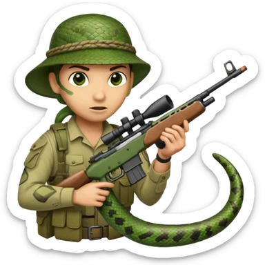 A snake sniper sticker