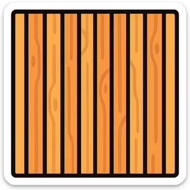 wooden acoustic panel, vertical slats, natural wood color, clean look sticker