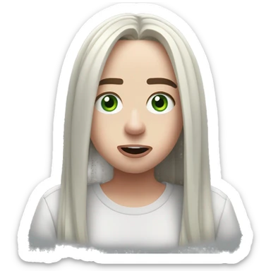 happily surprised Billie Eilish sticker