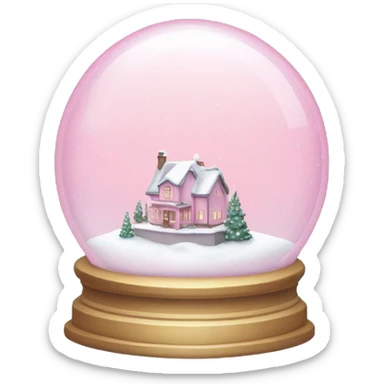 Pastel pink snow globe sticker