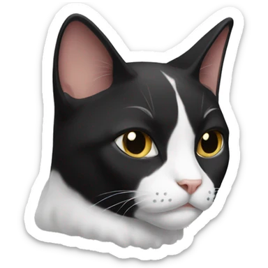Tuxedo cat loafing sticker