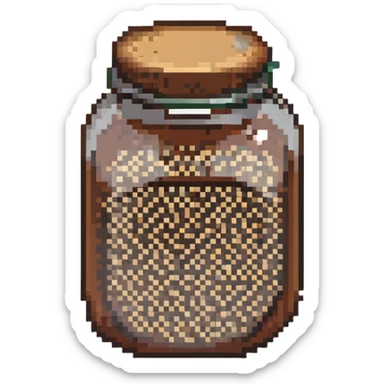 jar of sesame seeds sticker