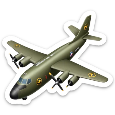 bomber plane sticker