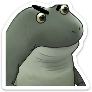 Shark with a muscular chest sticker