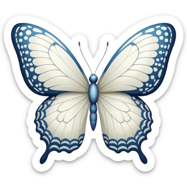 White butterfly sticker