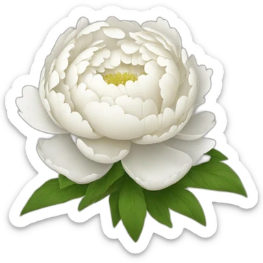 White peony bouquet sticker