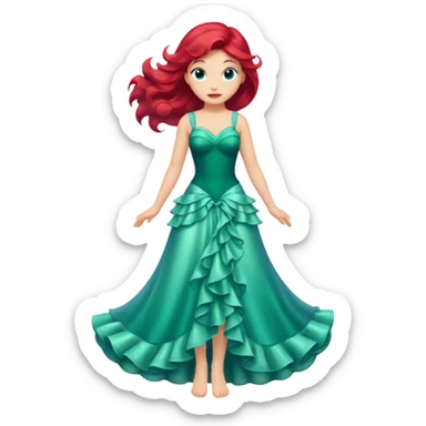 Human Ariel’s dress sticker
