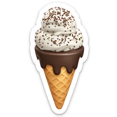 Ice cream with chocolate sprinkles  sticker