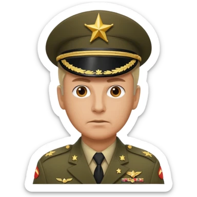 create me a emoji of general like in american army sticker