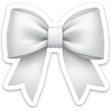 White bow sticker