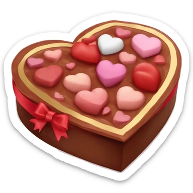 A valentine day heart box chocolate sticker