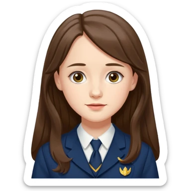 Rory Gilmore feminine school uniform long hair sticker