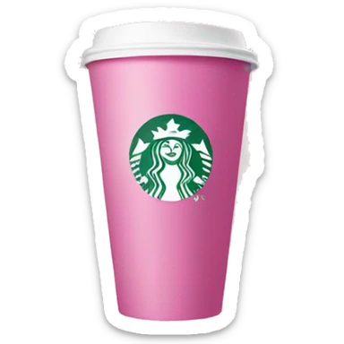Lattee starbucks pink cup sticker