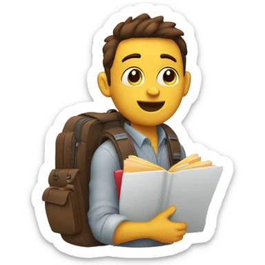 MOCHILA CON CUADERNO sticker