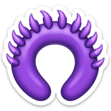 Purple claw clip sticker
