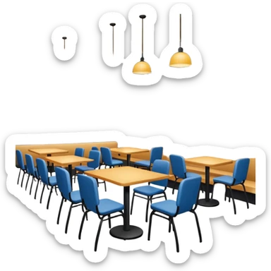Cafetería with cozy atmosphere sticker