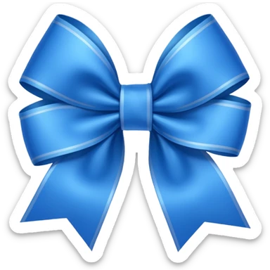 blue ribbon bow sticker