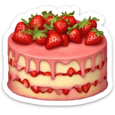 strawberry cake sticker