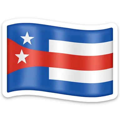 Emoji du drapeau de la Yougoslavie avec en haut du bleu au milieu du blanc avec un étoile et en bas du rouge utilise le même modèle que ce drapeau là : 🇾🇪 mais tu remplace juste les couleurs  sticker