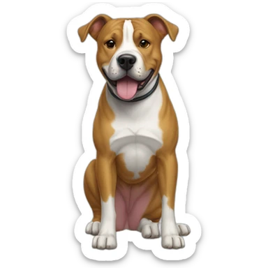 surf-amstaff-dog sticker