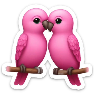 Lovebirds are lovebirds pink sticker