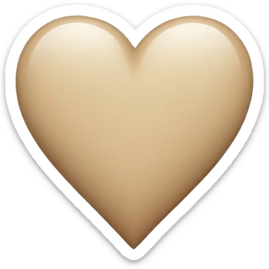 A beige heart sticker