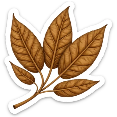 Tobacco leaves with word Tara sticker