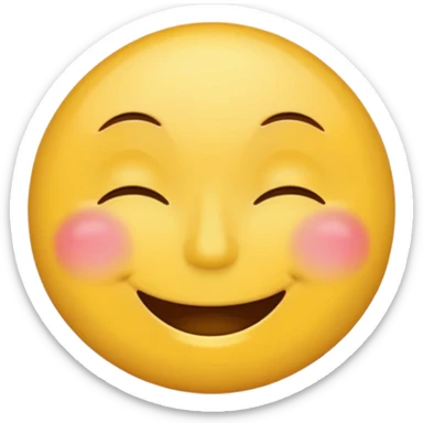 Round face emoji sticker  😁- radiant and big smiley face with smiling closed eyes sticker