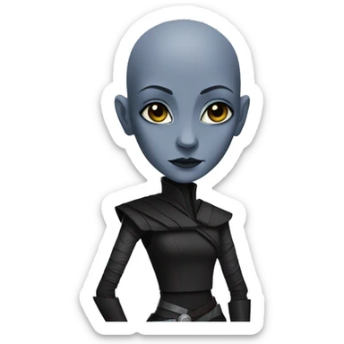 Assaj Ventress from Star Wars feels shy sticker