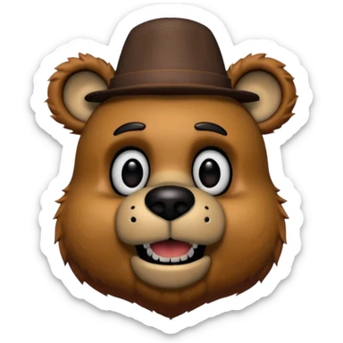 Freddy Fazbear (small hat) from Five Nights At Freddy's Movie sticker