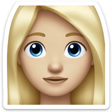 Blonde hair blue eye girl with fair skin burnt  sticker